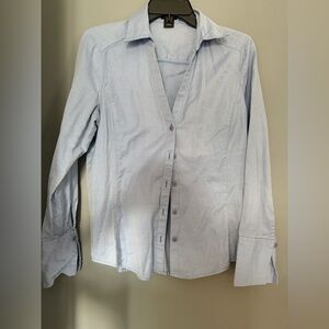 Ann Taylor Light Blue Casual Button Down Shirt